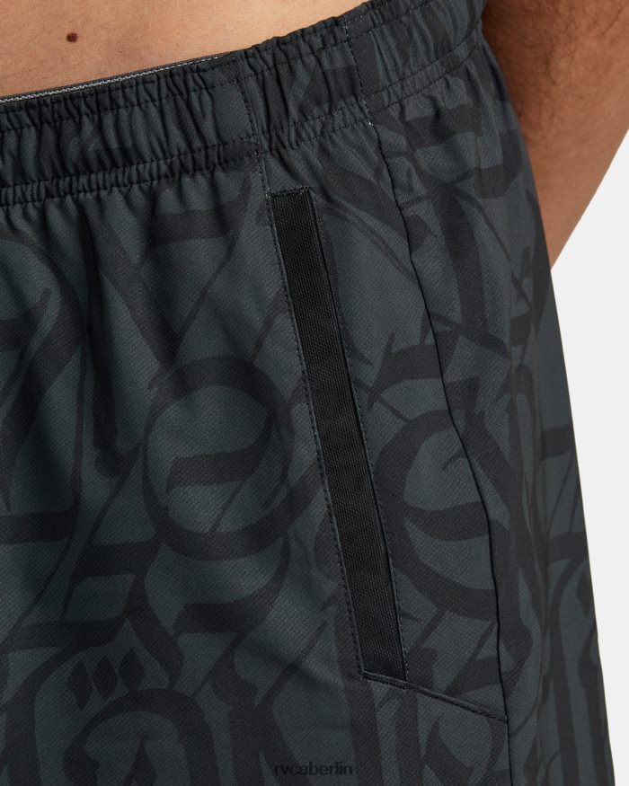 RVCA Thug Rose Yogger Stretch-Performance-Shorts BF4L8X319 Kleidung Schwarz Männer