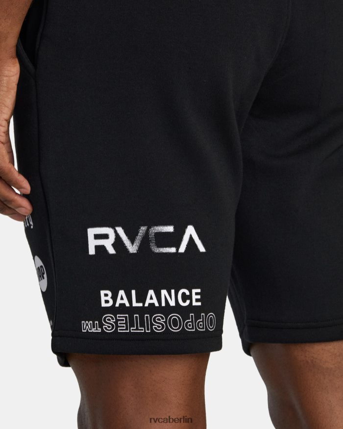RVCA VA Sport 19 Sport-Sweatshorts BF4L8X264 Kleidung Schwarz-Weiss Männer