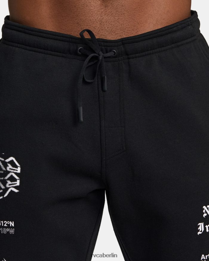RVCA VA Sport 19 Sport-Sweatshorts BF4L8X264 Kleidung Schwarz-Weiss Männer
