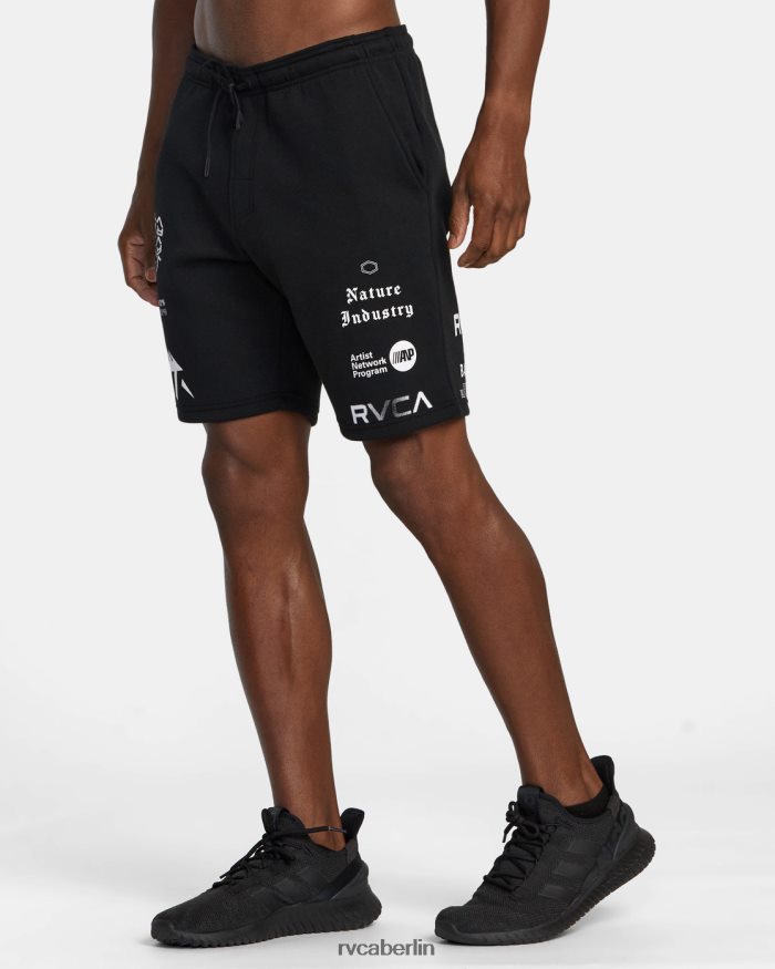 RVCA VA Sport 19 Sport-Sweatshorts BF4L8X264 Kleidung Schwarz-Weiss Männer