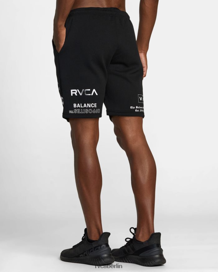 RVCA VA Sport 19 Sport-Sweatshorts BF4L8X264 Kleidung Schwarz-Weiss Männer