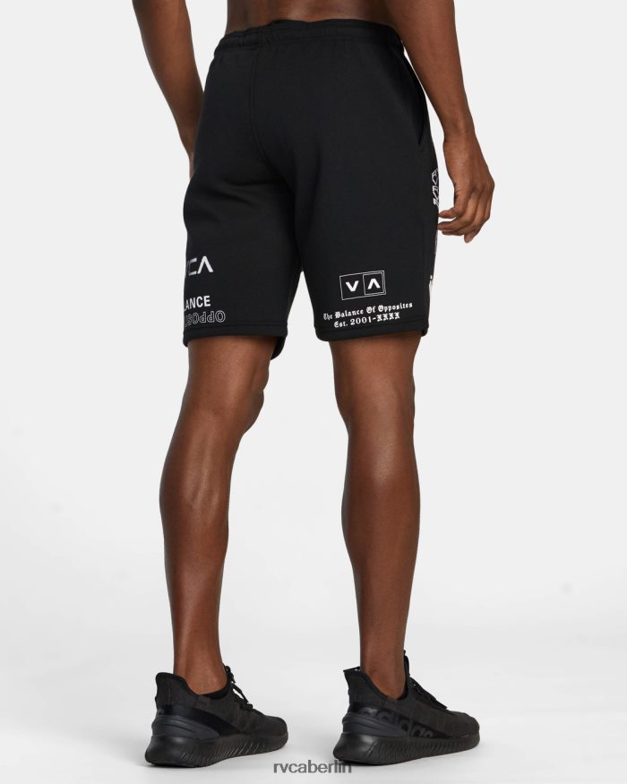 RVCA VA Sport 19 Sport-Sweatshorts BF4L8X264 Kleidung Schwarz-Weiss Männer