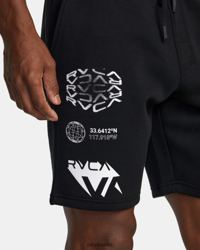 RVCA VA Sport 19 Sport-Sweatshorts BF4L8X264 Kleidung Schwarz-Weiss Männer