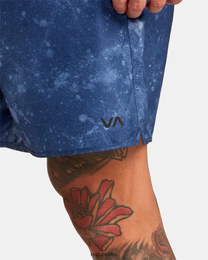 RVCA Yogger IV Shorts mit elastischem Bund 17 BF4L8X238 Kleidung Indigo-Batikfärbung Männer