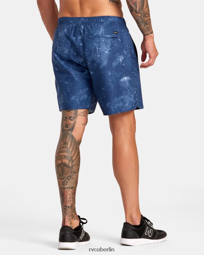 RVCA Yogger IV Shorts mit elastischem Bund 17 BF4L8X238 Kleidung Indigo-Batikfärbung Männer