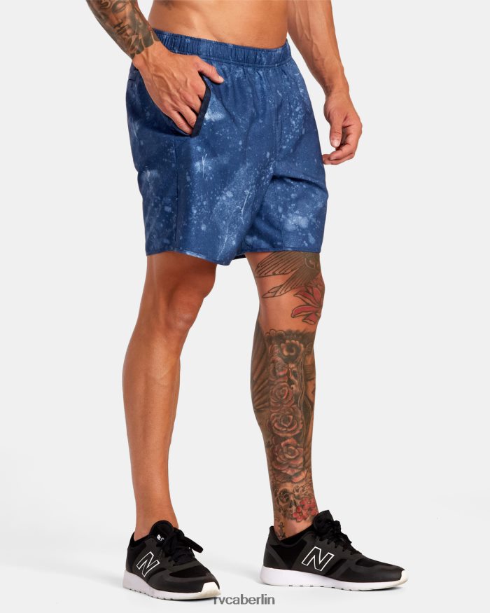 RVCA Yogger IV Shorts mit elastischem Bund 17 BF4L8X238 Kleidung Indigo-Batikfärbung Männer