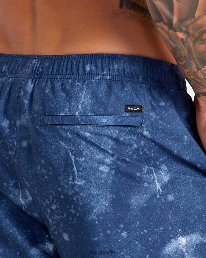 RVCA Yogger IV Shorts mit elastischem Bund 17 BF4L8X238 Kleidung Indigo-Batikfärbung Männer