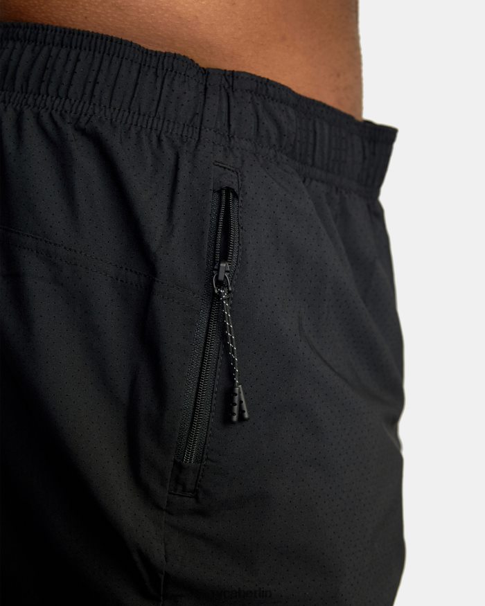RVCA Yogger Jogger elastische Laufshorts 15 BF4L8X962 Kleidung Schwarz Männer