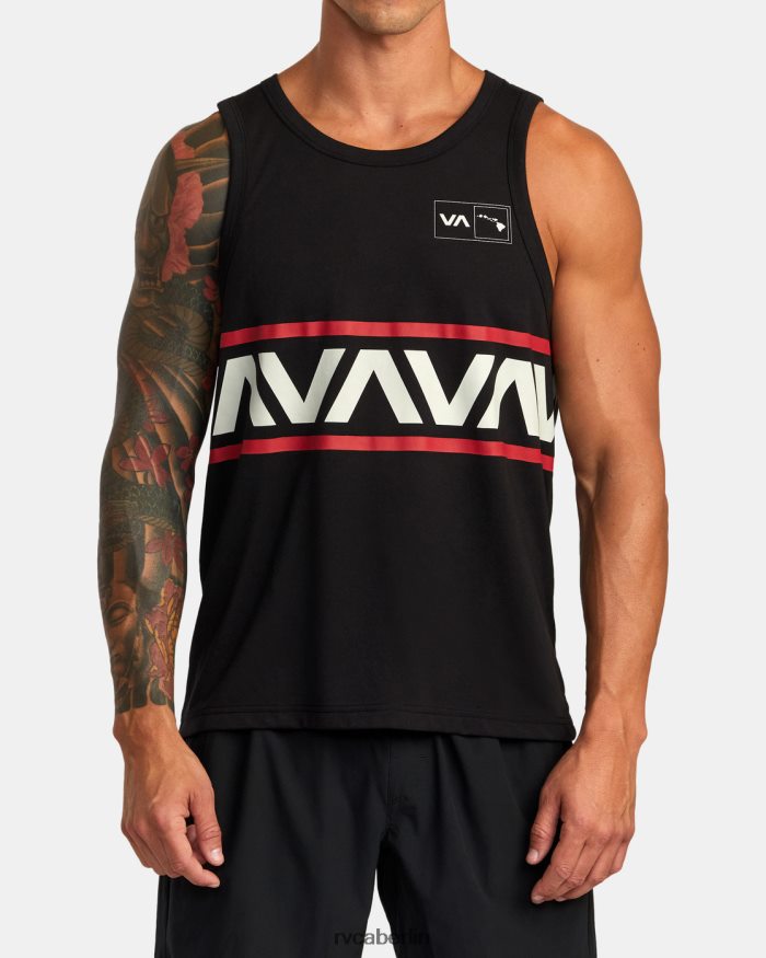 RVCA Hawaii-Tanktop mit Streifen BF4L8X940 Kleidung Schwarz Männer