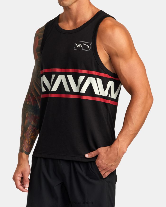 RVCA Hawaii-Tanktop mit Streifen BF4L8X940 Kleidung Schwarz Männer