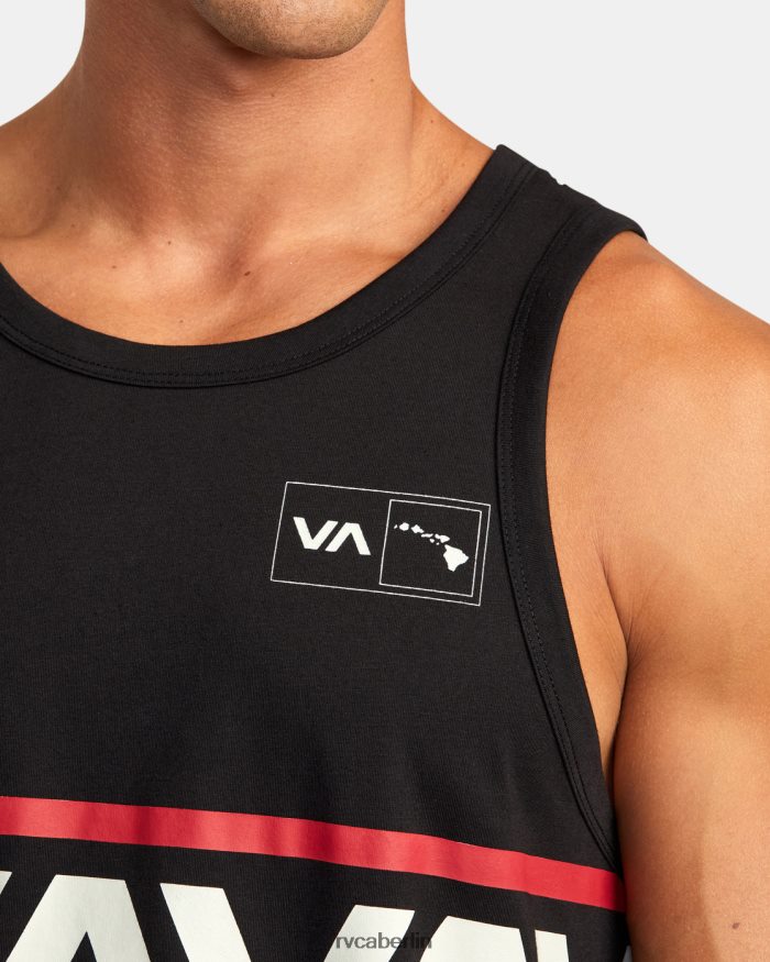 RVCA Hawaii-Tanktop mit Streifen BF4L8X940 Kleidung Schwarz Männer