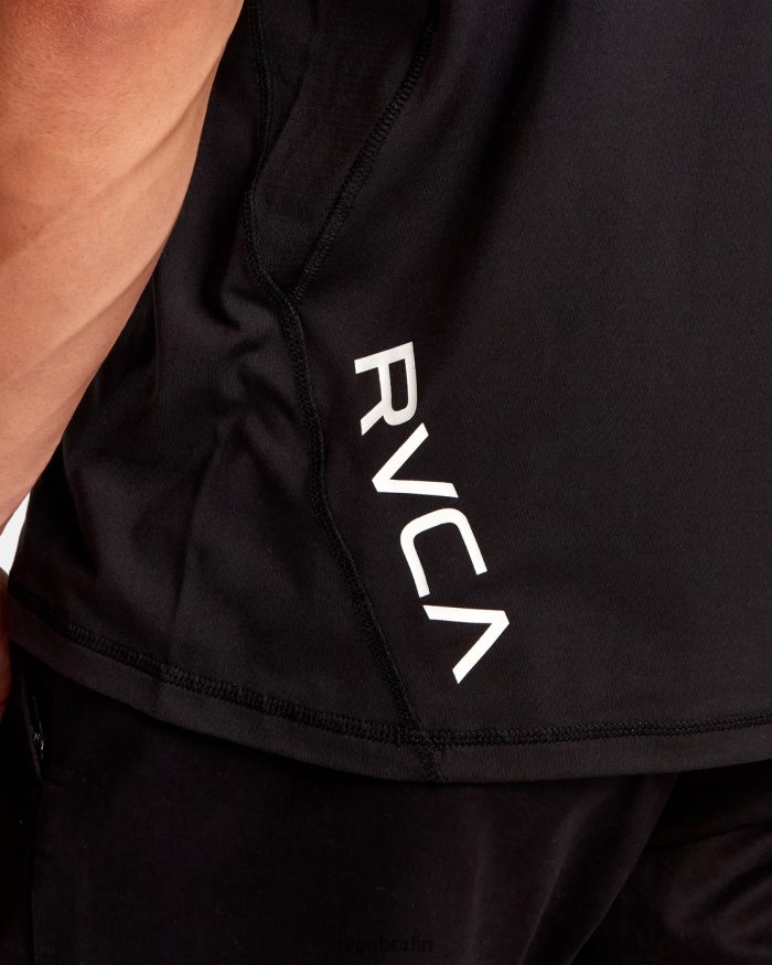 RVCA VA Sport Vent technisches Poloshirt BF4L8X309 Kleidung Schwarz Männer