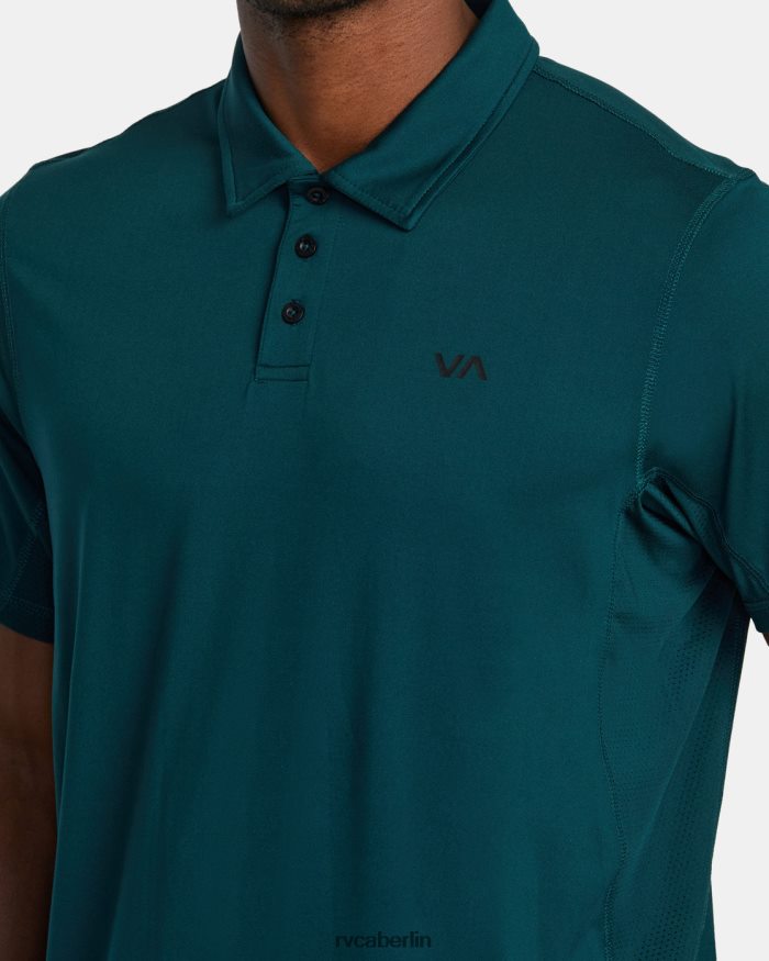 RVCA VA Sport Vent technisches Poloshirt BF4L8X431 Kleidung Tiefsee Männer