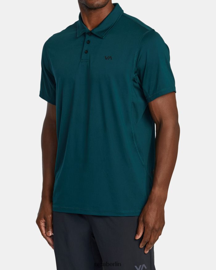 RVCA VA Sport Vent technisches Poloshirt BF4L8X431 Kleidung Tiefsee Männer