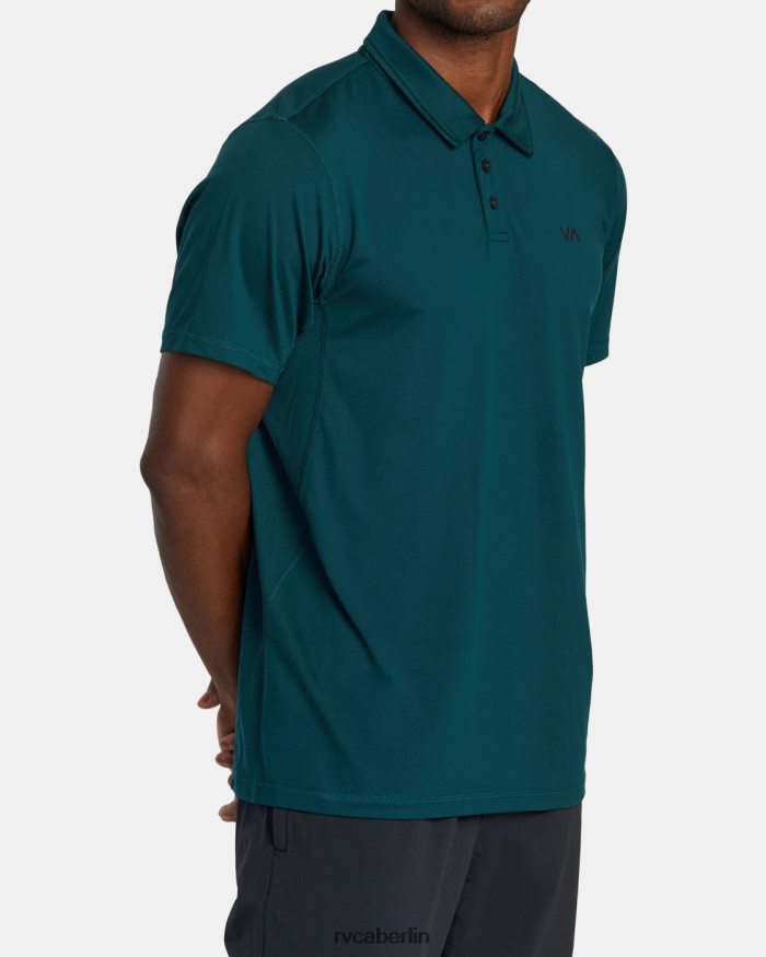 RVCA VA Sport Vent technisches Poloshirt BF4L8X431 Kleidung Tiefsee Männer