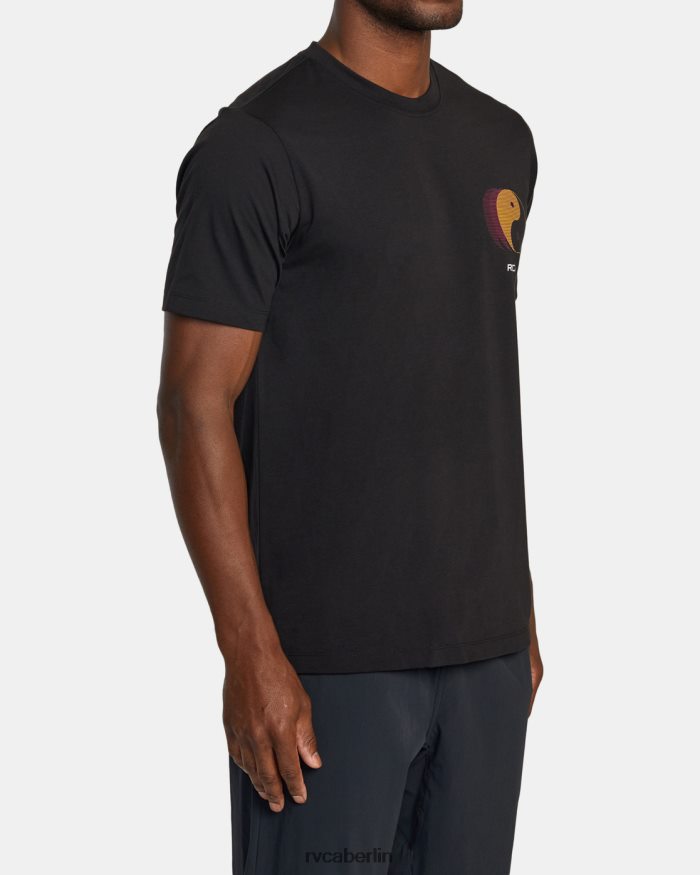 RVCA Yin-Yang-Pin-T-Shirt BF4L8X391 Kleidung Schwarz Männer