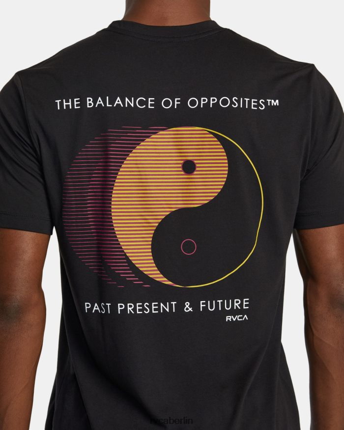 RVCA Yin-Yang-Pin-T-Shirt BF4L8X391 Kleidung Schwarz Männer