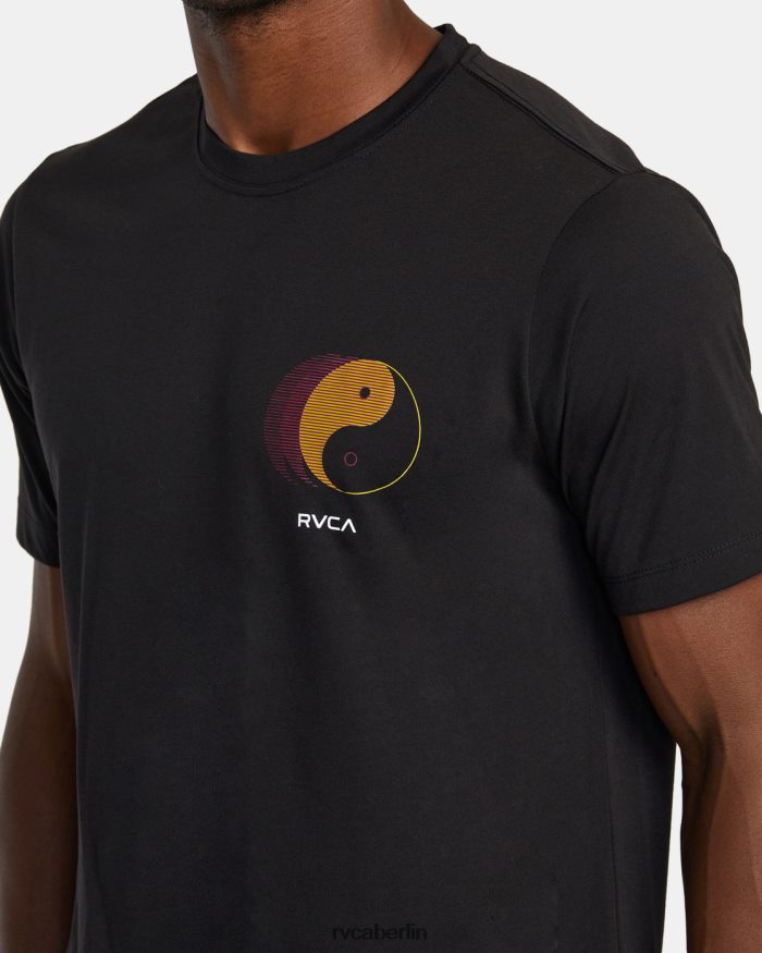 RVCA Yin-Yang-Pin-T-Shirt BF4L8X391 Kleidung Schwarz Männer