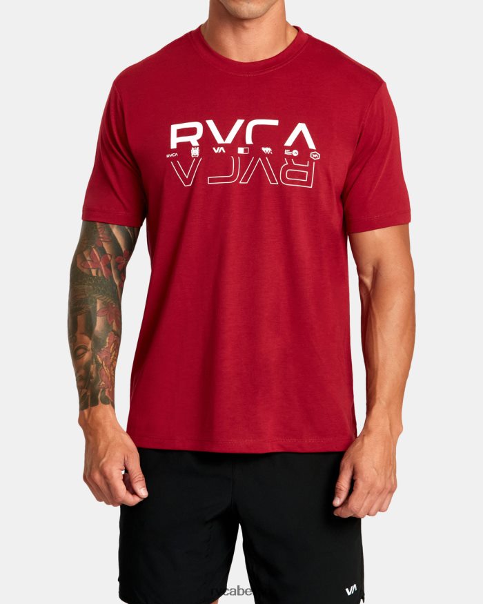 RVCA doppelt geteiltes T-Shirt BF4L8X299 Kleidung Kardinal Männer