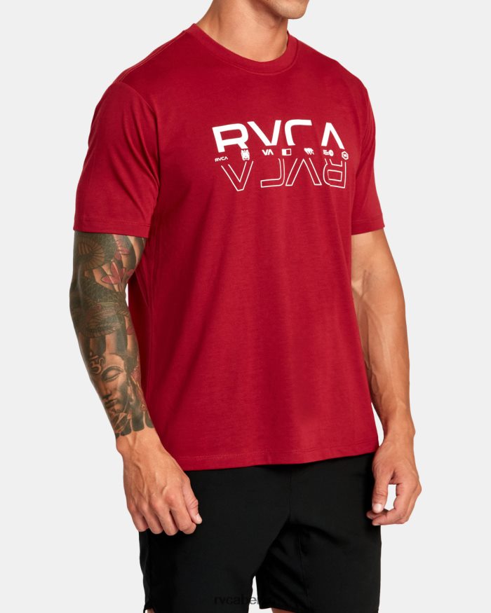 RVCA doppelt geteiltes T-Shirt BF4L8X299 Kleidung Kardinal Männer