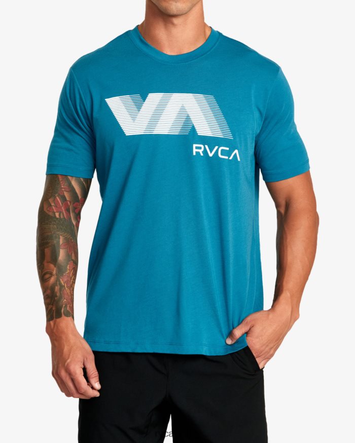 RVCA va Blur Tee BF4L8X15 Kleidung blaugrün Männer