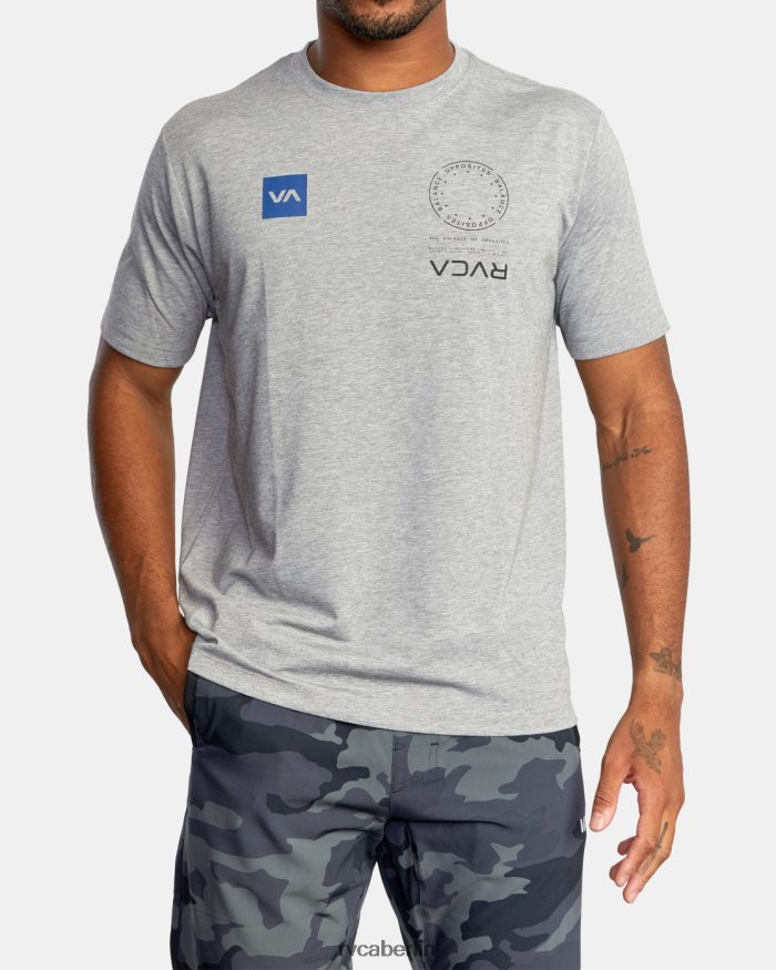 RVCA va mark tee BF4L8X583 Kleidung grau meliert Männer