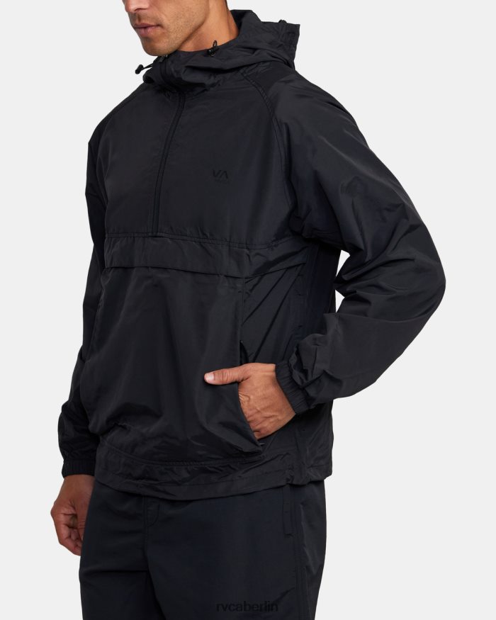 RVCA Packbare Anorakjacke von VA Sport Outsider BF4L8X824 Kleidung Schwarz Männer