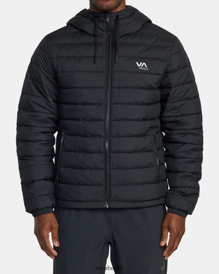 RVCA Packbare Puffa-Pufferjacke BF4L8X505 Kleidung Schwarz Männer