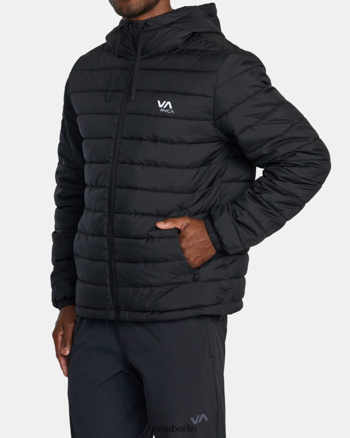RVCA Packbare Puffa-Pufferjacke BF4L8X505 Kleidung Schwarz Männer