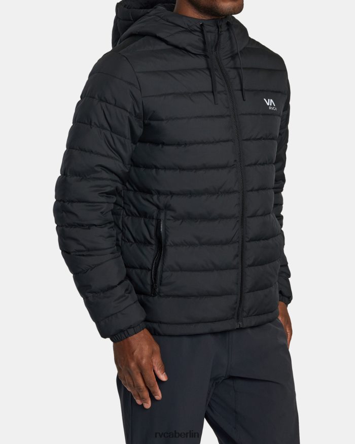 RVCA Packbare Puffa-Pufferjacke BF4L8X505 Kleidung Schwarz Männer