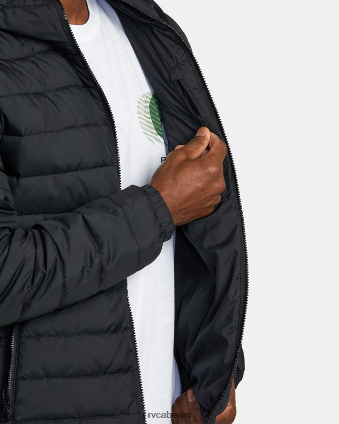 RVCA Packbare Puffa-Pufferjacke BF4L8X505 Kleidung Schwarz Männer