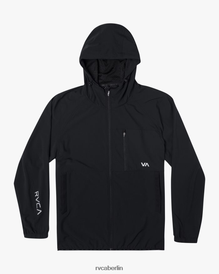 RVCA Yogger-Kapuzenjacke mit Reißverschluss II BF4L8X943 Kleidung Schwarz Männer