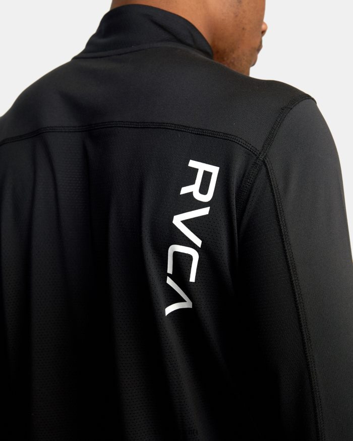 RVCA Pullover mit Sportschlitz und halbem Reißverschluss BF4L8X961 Kleidung Schwarz Männer