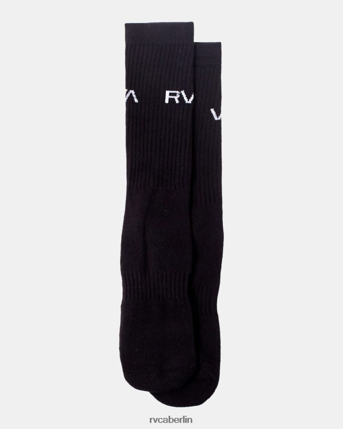 RVCA 2er-Pack Basic-Crew-Socken mit Logo BF4L8X1043 Zubehör Schwarz unisex