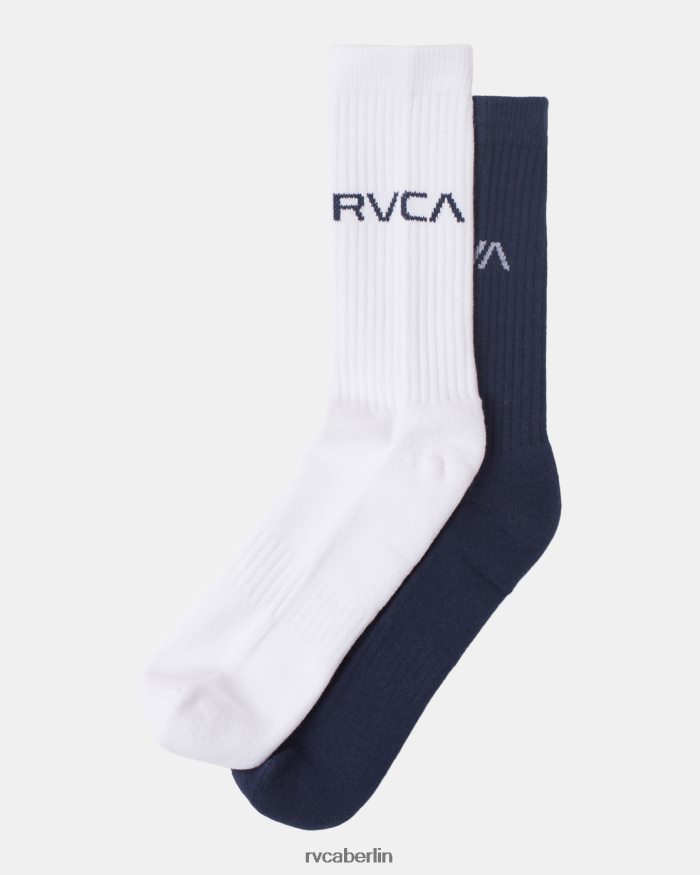 RVCA 2er-Pack Basic-Crew-Socken mit Logo BF4L8X650 Zubehör Marine unisex