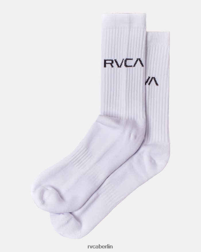 RVCA 2er-Pack Basic-Crew-Socken mit Logo BF4L8X652 Zubehör Weiß unisex