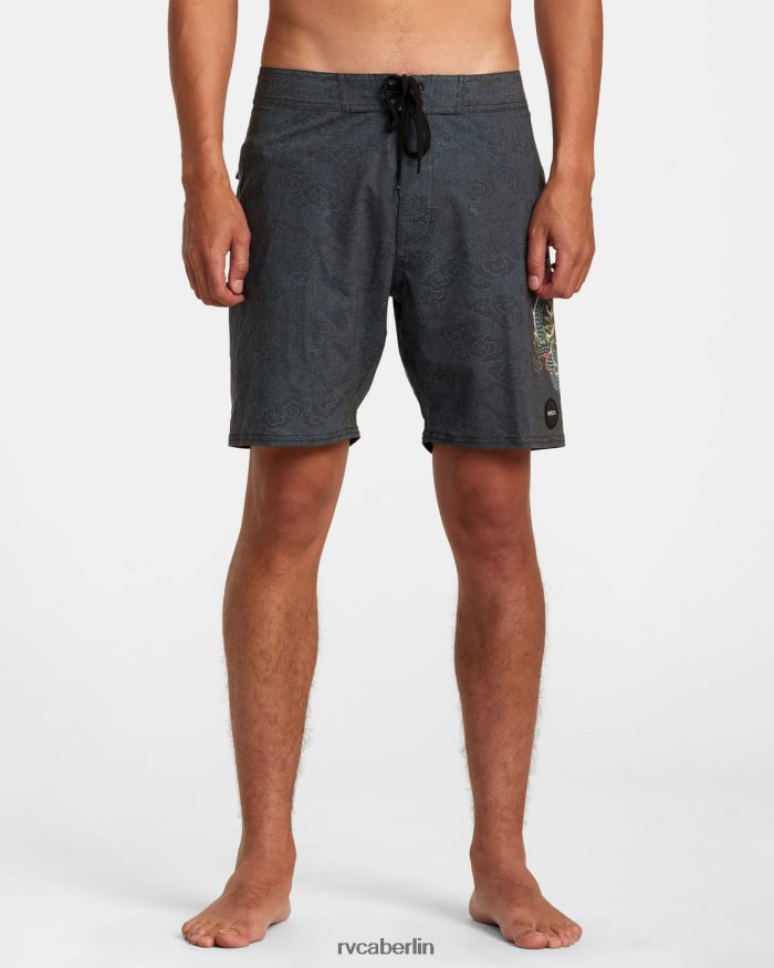 RVCA Neon Dragon elastische Boardshorts 18 BF4L8X76 Böden Schwarz unisex
