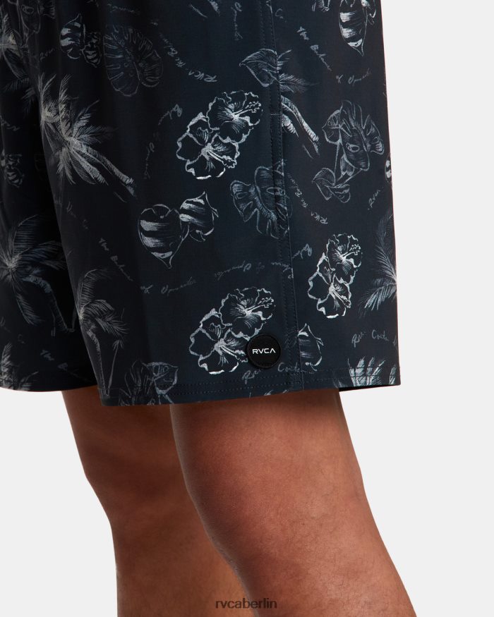 RVCA Va Pigment Boardshorts mit elastischem Bund 17 BF4L8X24 Böden Schwarz unisex