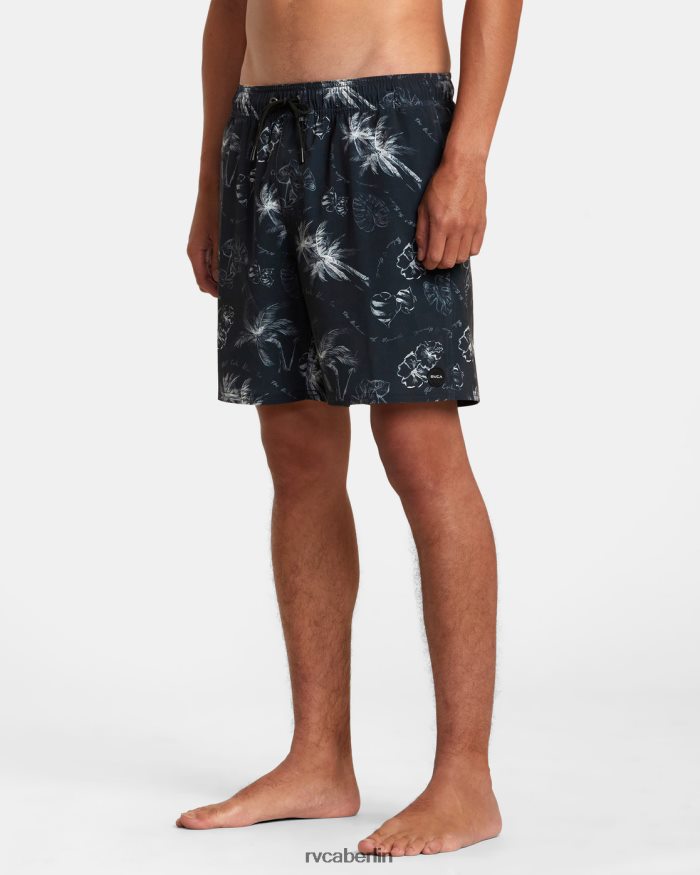 RVCA Va Pigment Boardshorts mit elastischem Bund 17 BF4L8X24 Böden Schwarz unisex