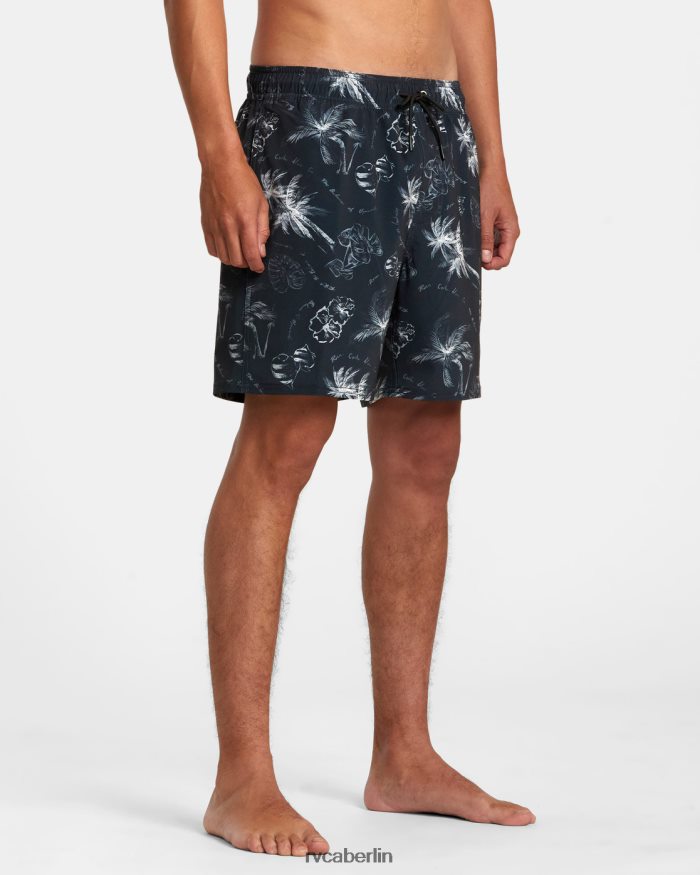 RVCA Va Pigment Boardshorts mit elastischem Bund 17 BF4L8X24 Böden Schwarz unisex