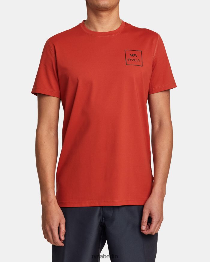 RVCA Kurzarm-Rashguard BF4L8X350 Kleidung Zinnober unisex