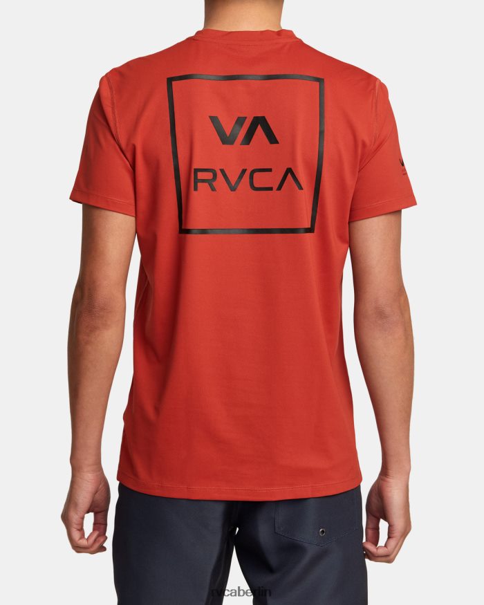 RVCA Kurzarm-Rashguard BF4L8X350 Kleidung Zinnober unisex
