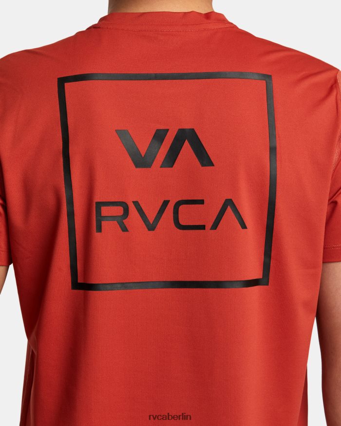 RVCA Kurzarm-Rashguard BF4L8X350 Kleidung Zinnober unisex