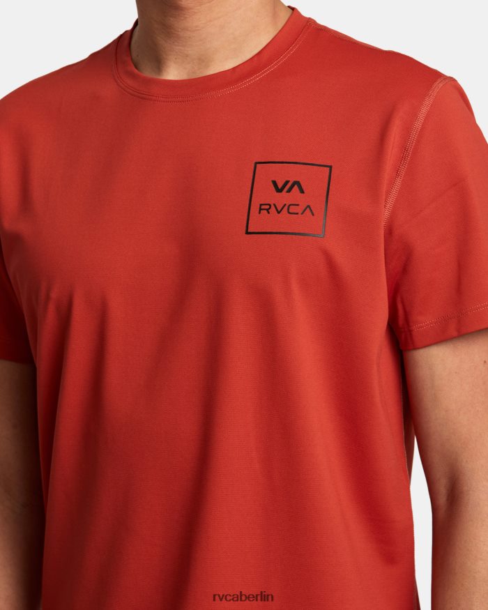 RVCA Kurzarm-Rashguard BF4L8X350 Kleidung Zinnober unisex