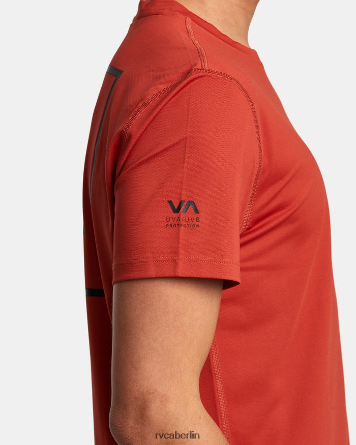 RVCA Kurzarm-Rashguard BF4L8X350 Kleidung Zinnober unisex