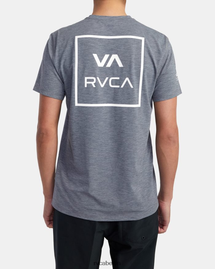 RVCA Kurzarm-Rashguard BF4L8X582 Kleidung grau meliert unisex