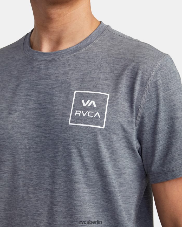 RVCA Kurzarm-Rashguard BF4L8X582 Kleidung grau meliert unisex