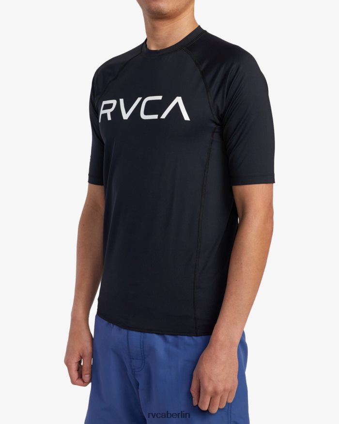 RVCA Kurzarm-Rashguard BF4L8X603 Kleidung Schwarz unisex