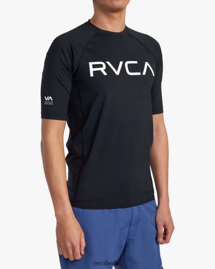 RVCA Kurzarm-Rashguard BF4L8X603 Kleidung Schwarz unisex