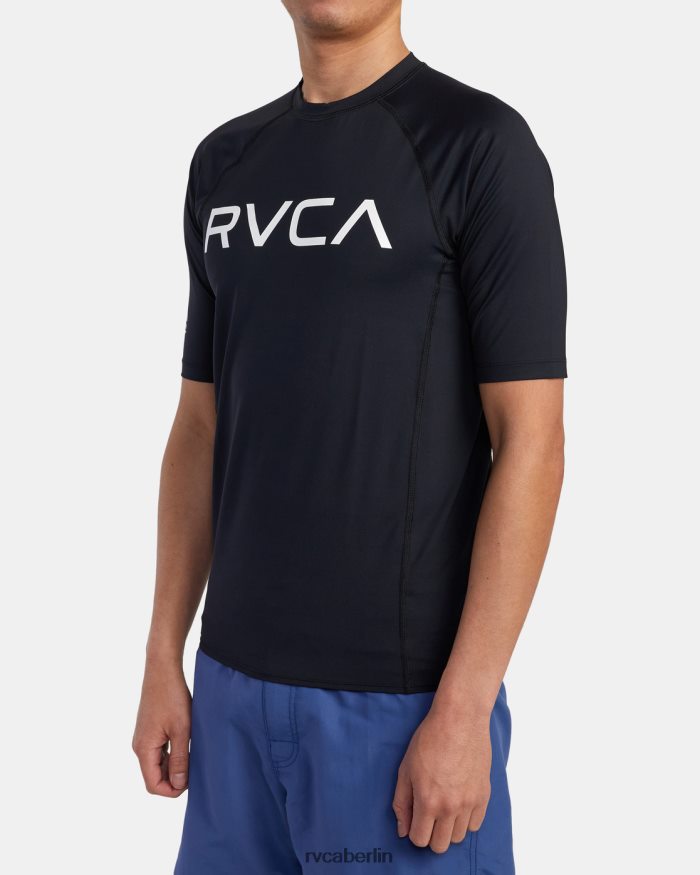 RVCA Kurzarm-Rashguard BF4L8X603 Kleidung Schwarz unisex